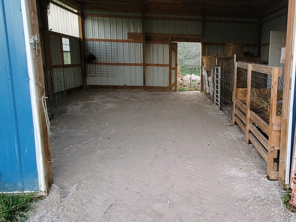 barn setup - view from front
