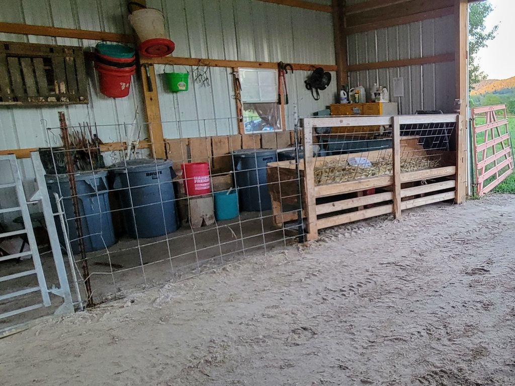 barn setup - storage area